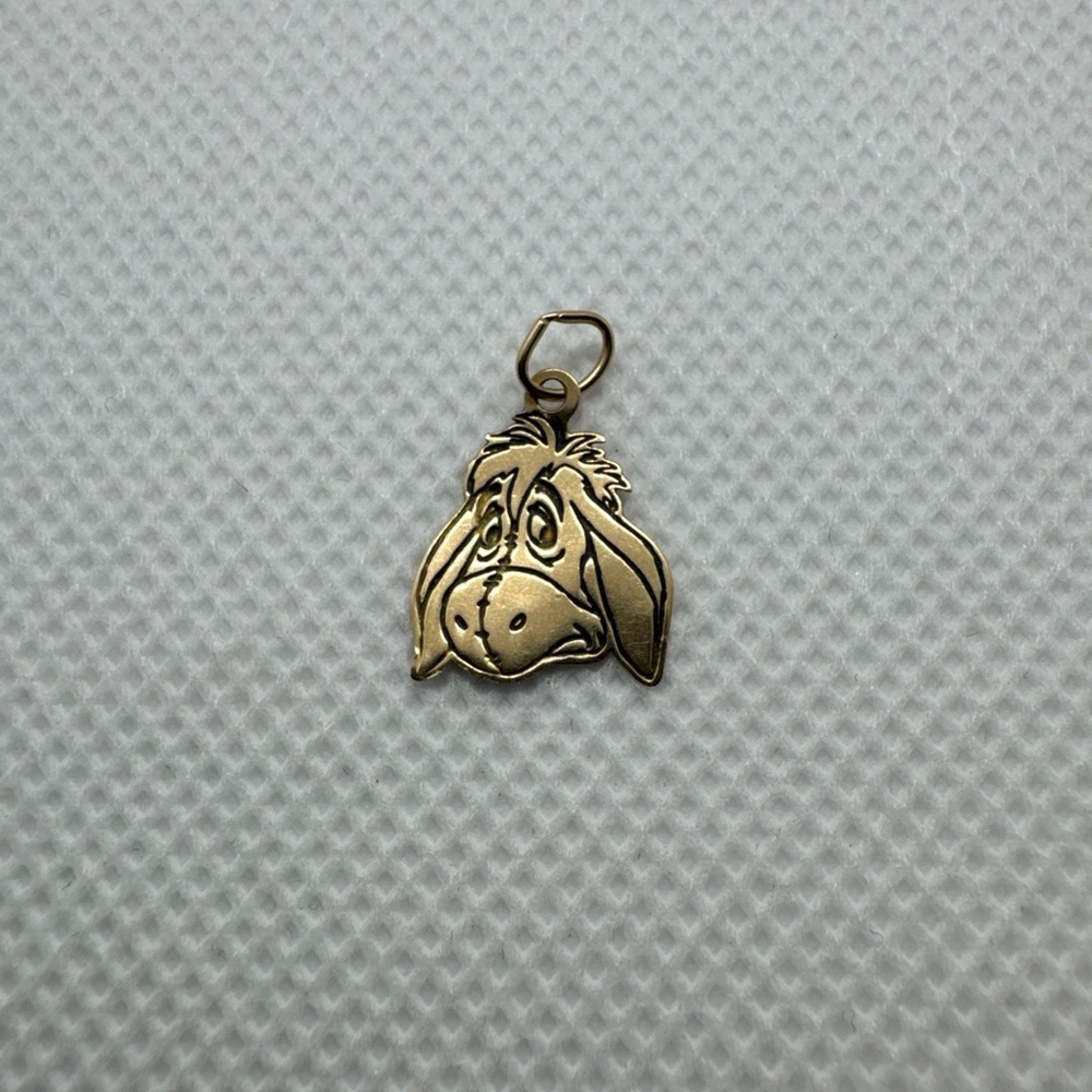 14k Yellow Gold Disney Eeyore Pendant Charm Winnie The Pooh Van Dell